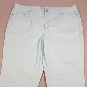 Crown & Ivy Jeans High-Rise Skinny Cropped‎ Womens 22W Pastel Blue Denim Pants